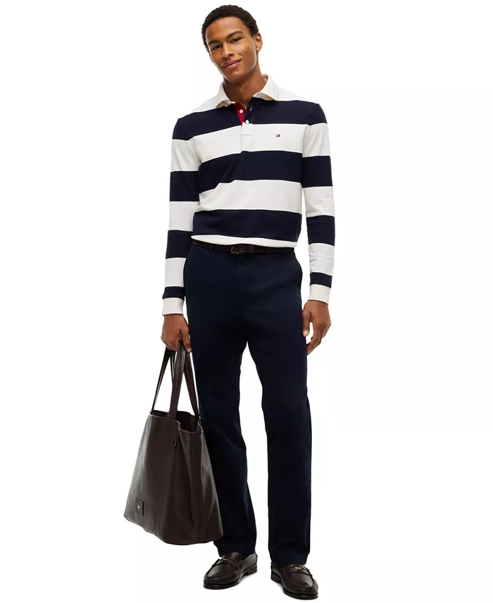 Men's Striped Classic Rugby Polo Shirt - thumbnail 2