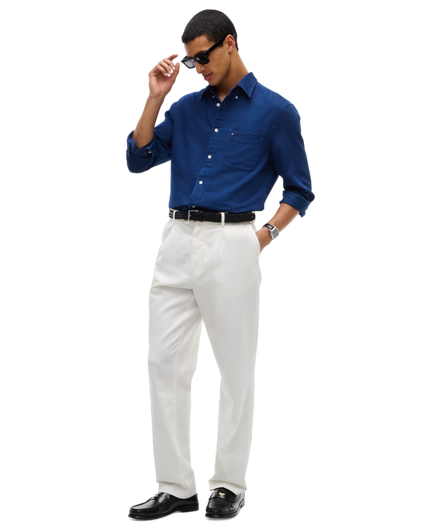 Men's Chambray Regular-Fit Shirt