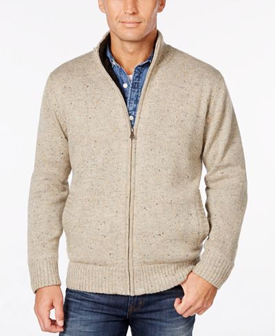 Weatherproof Vintage Men's Lined Cardigan, Classic Fit
