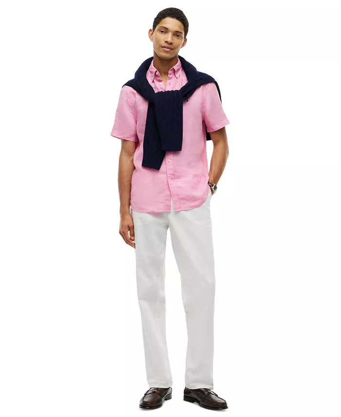 Men's Regular-Fit Linen Short Sleeve Shirt - thumbnail 6