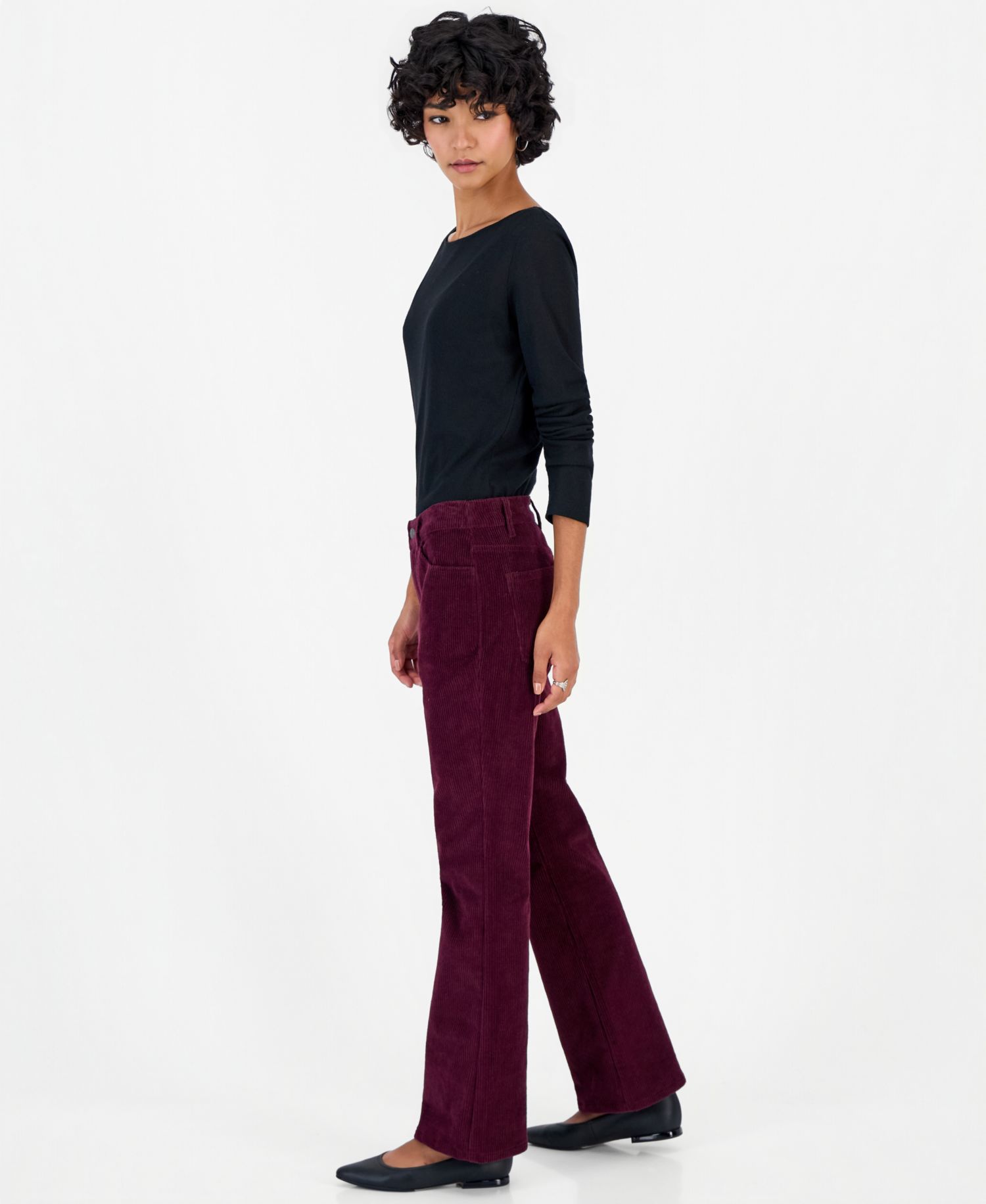 Petite Corduroy Flare Pants