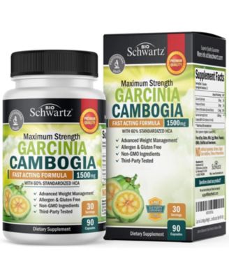 Garcinia Cambogia Supplement with 95% HCA, Potassium and Calcium, 90 Capsules