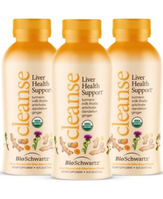 Liver Support Supplement with Turmeric, Ginger, Milk Thistle, Artichoke and Dandelion, Citrus Flavor, 16 fl oz (3-Pack)