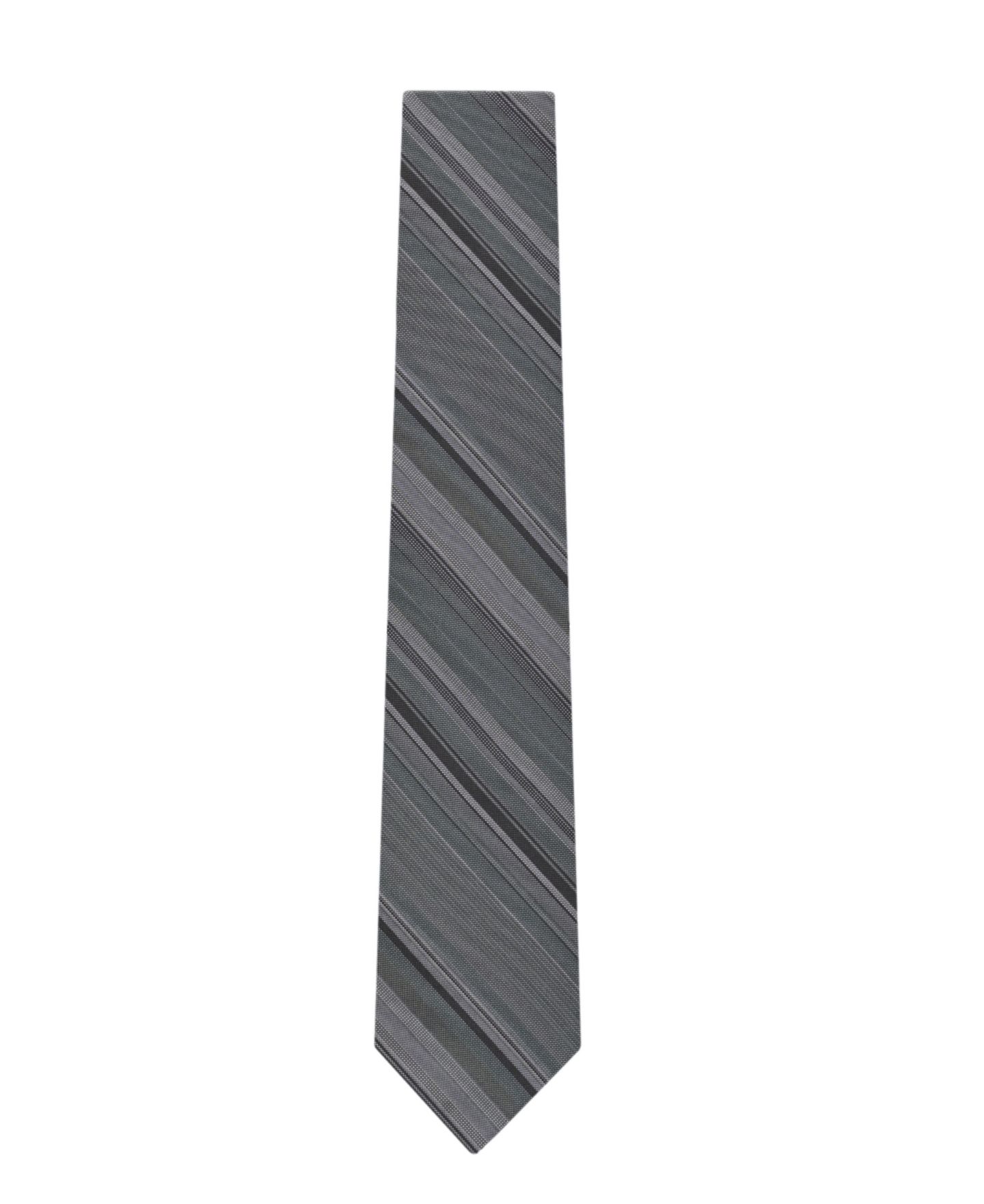 Мужской галстук Calvin Klein Castle Stripe Classic Tie, цвет: Тёмно-зелёный — фото 2