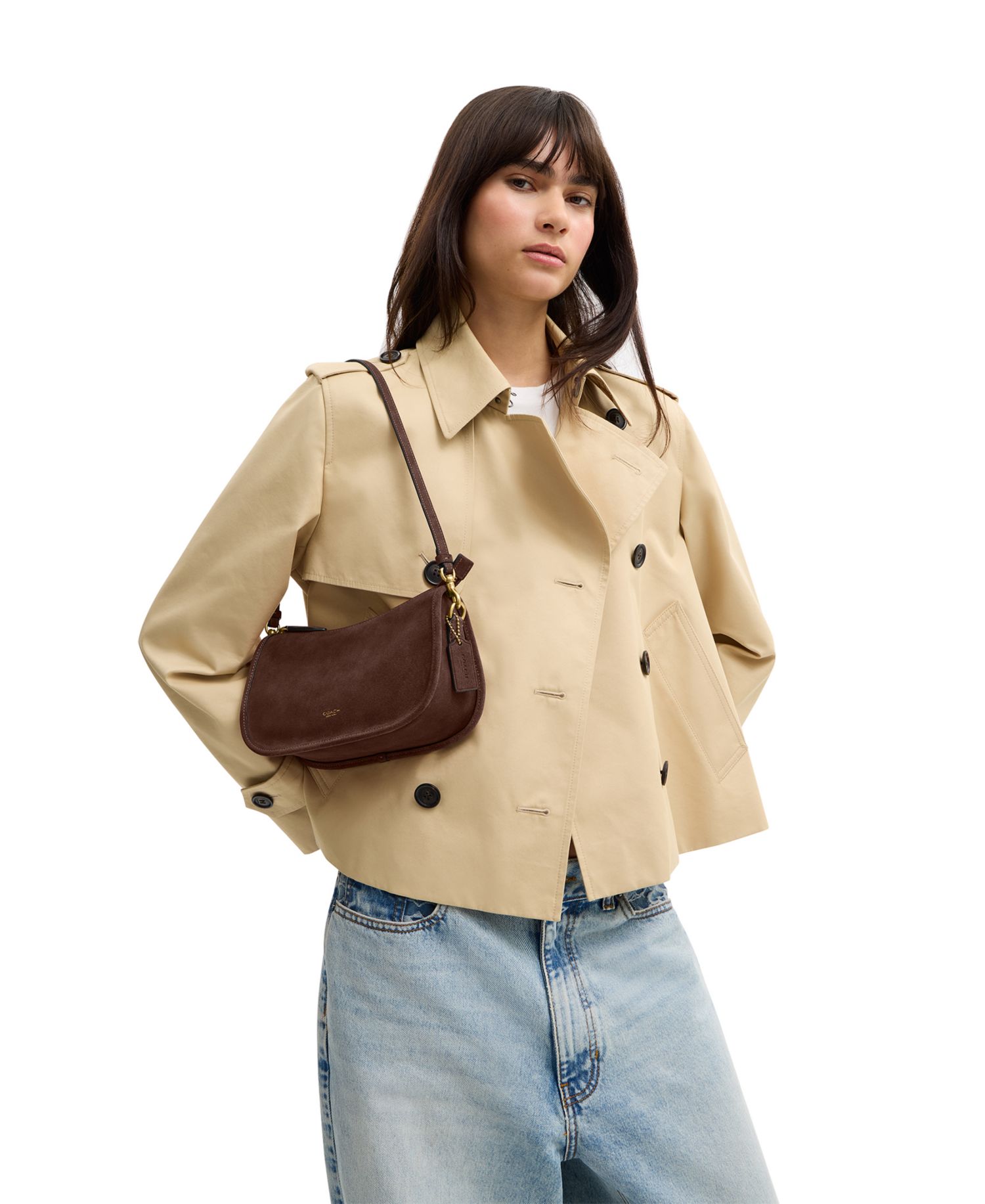Waverly Small Suede Shoulder Bag