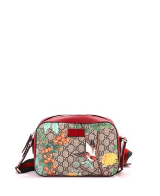 Medium Camera Shoulder Bag Tian Print GG Coated Canvas