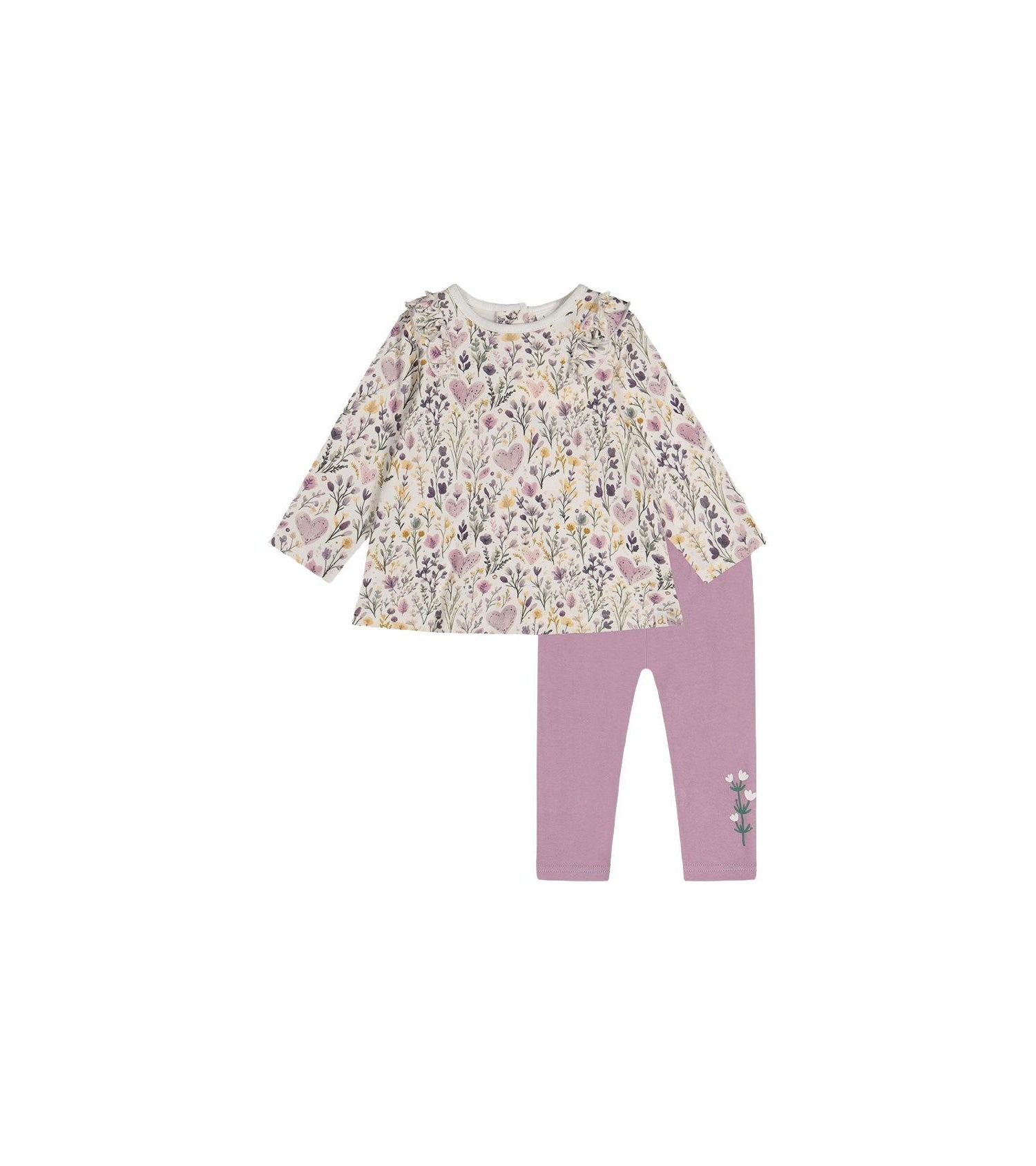 Baby Girl 3M TO 24M Cotton Pant and Top Set with Heart