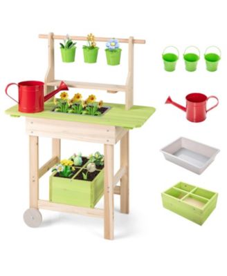 Wooden Garden Mud Kitchen 7-Piece Playset, Ages 3+