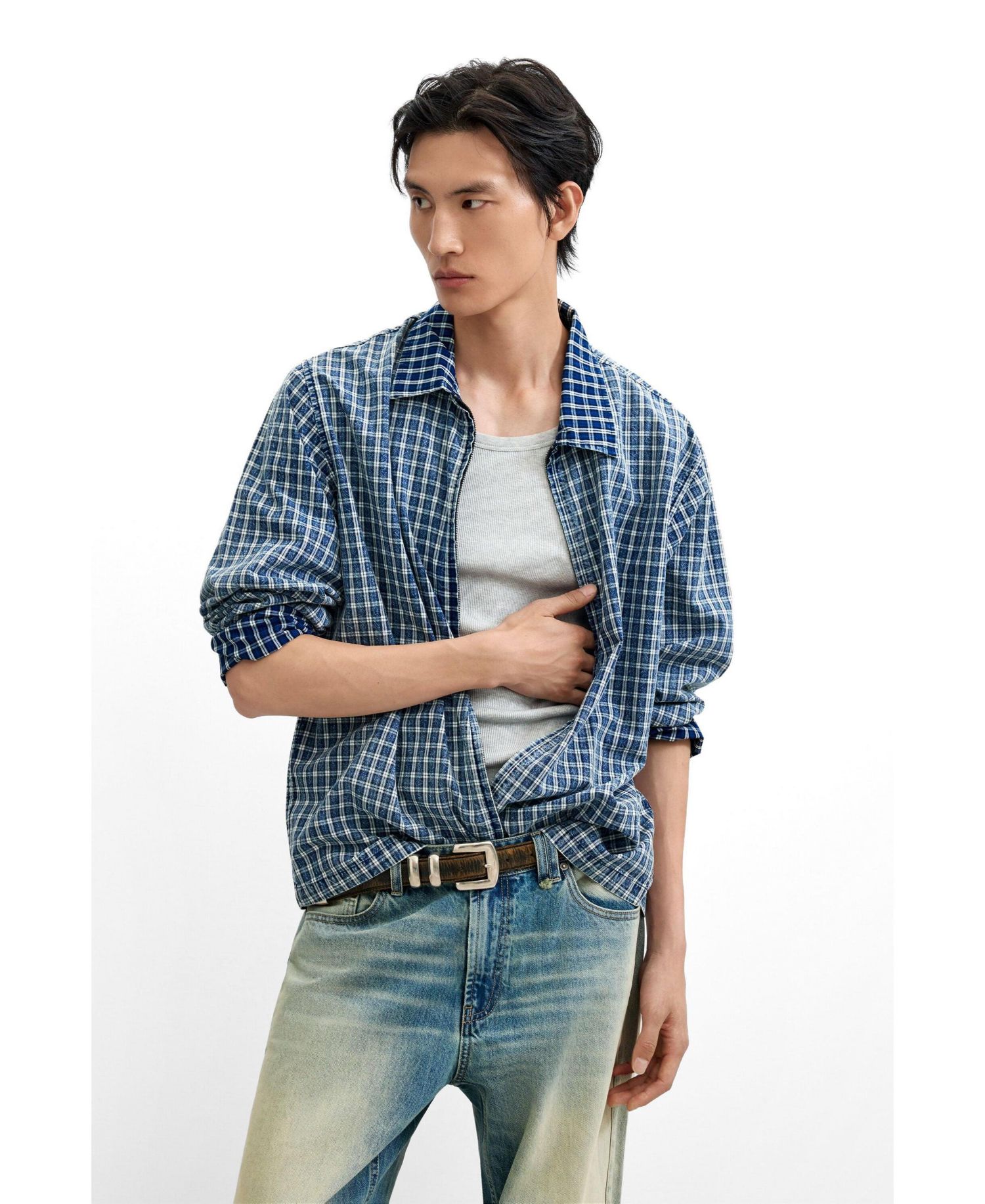 Men's Plain denim trousers