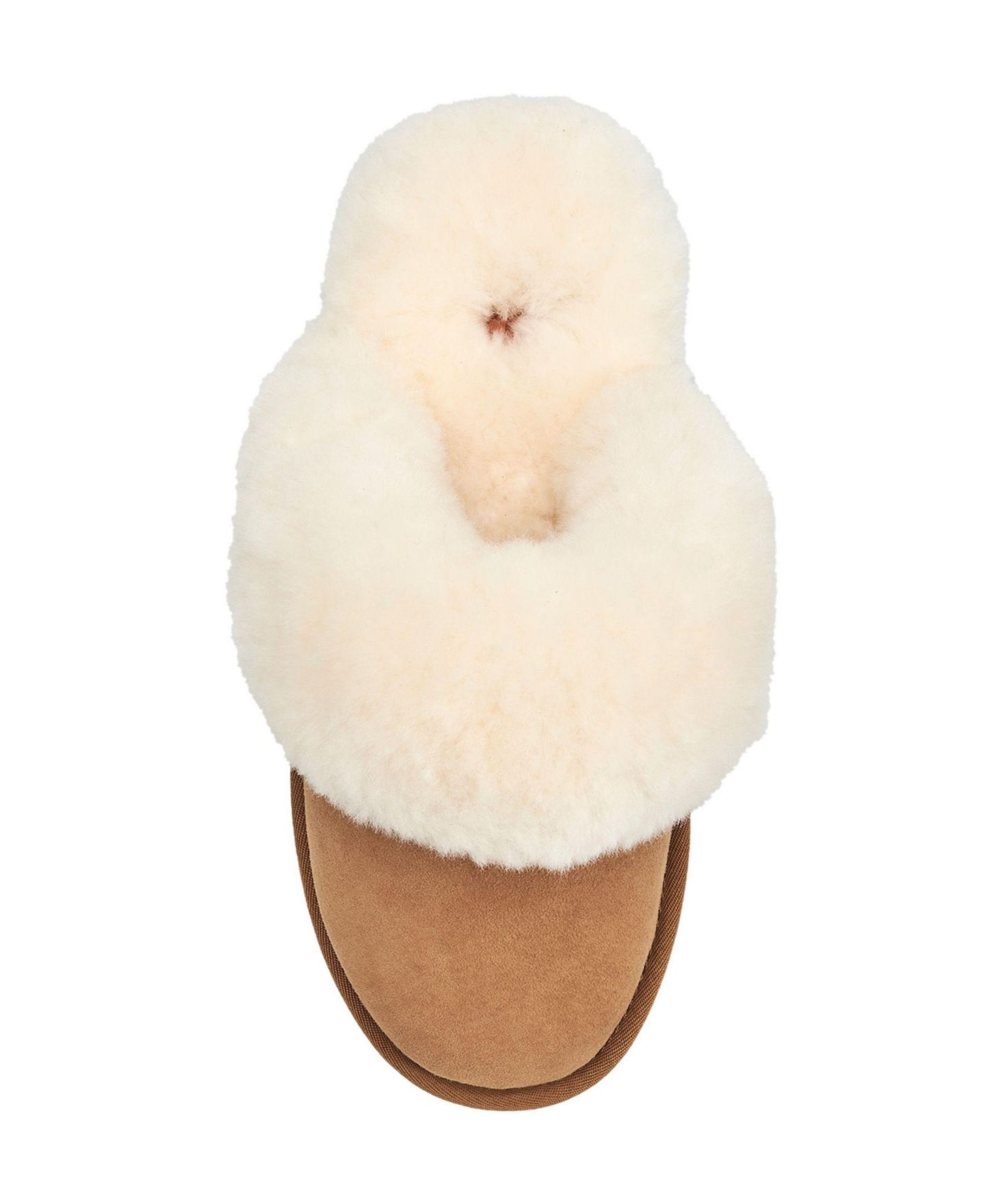 Женские тапочки French Connection Genuine Sheepskin Fur Band Slipper, цвет: Каштановый — фото 5