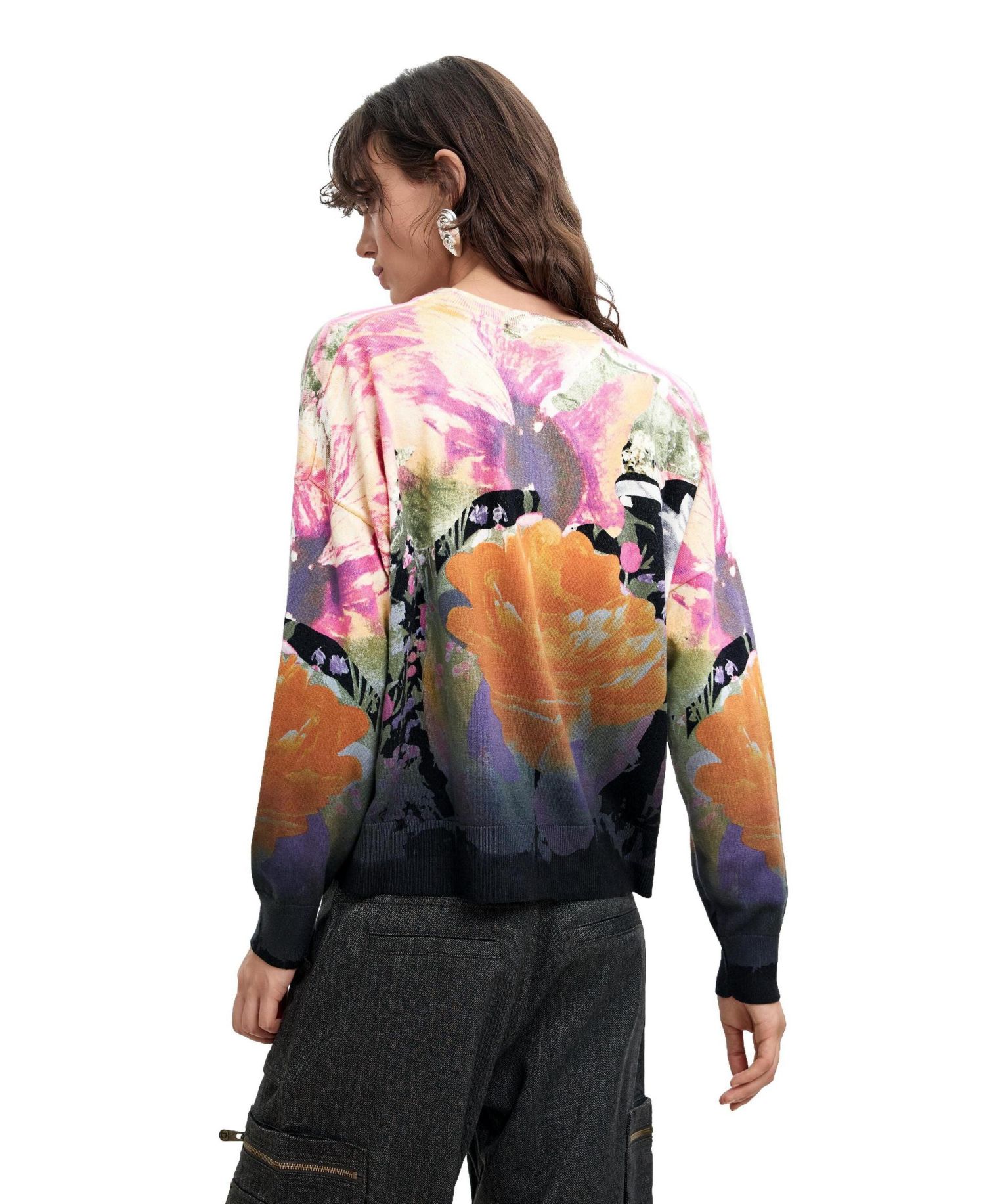 Women's Lacroix Floral-Print Long-Sleeve Sweater