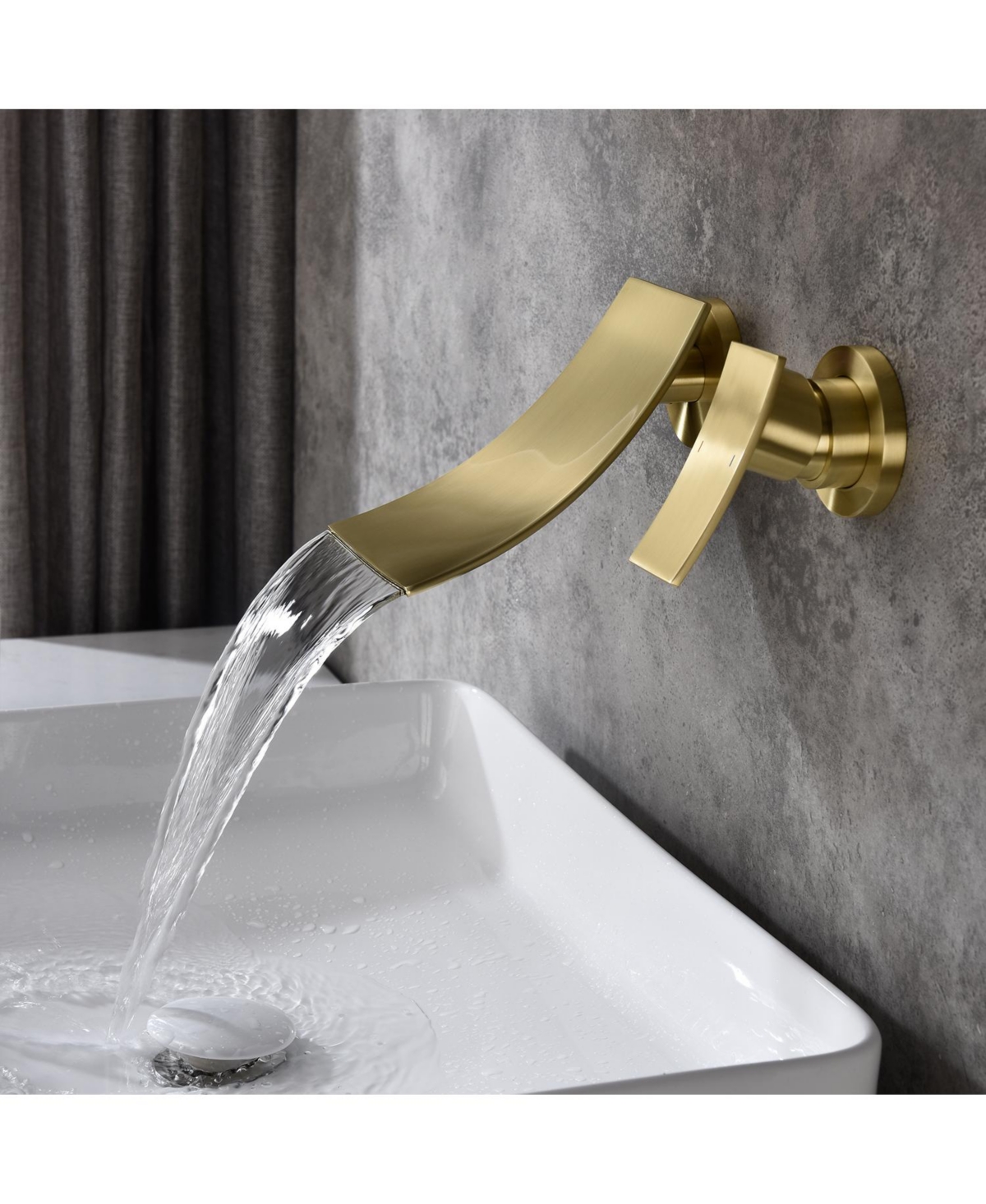 Busdays Wall Mount Widespread Bathroom Faucet