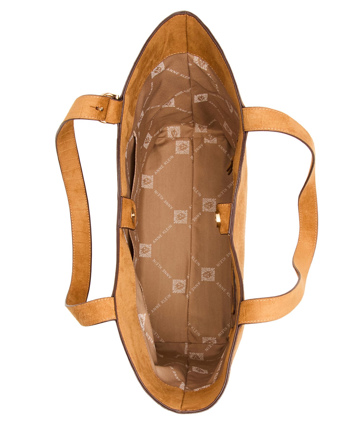 Женская сумка Anne Klein Faux Suede Croc Emboss Extra-Large Tote Handbag, цвет: Бежевый — фото 4