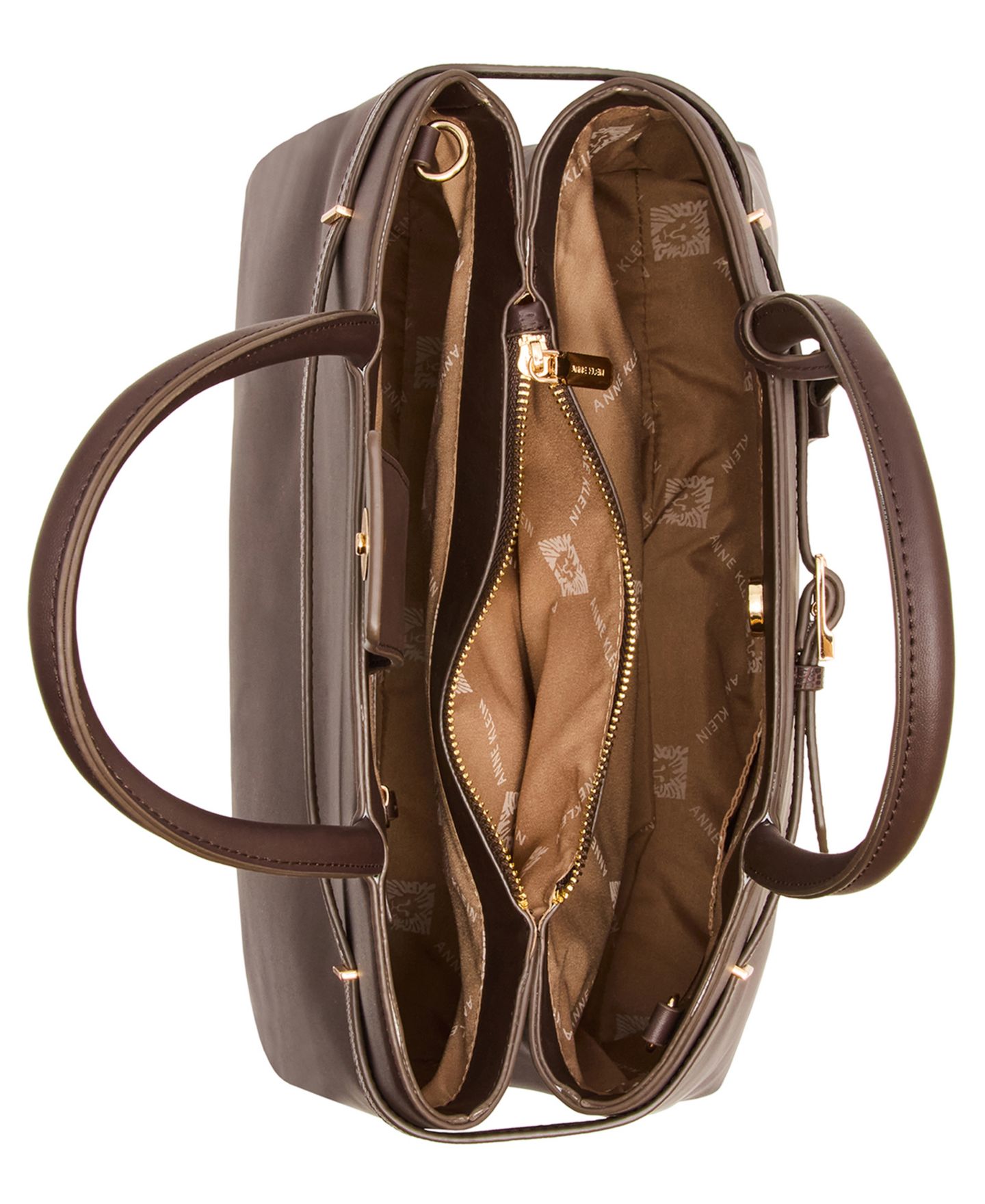 Женская сумка Anne Klein Medium Top Handle Satchel Handbag, цвет: Коричневый — фото 4