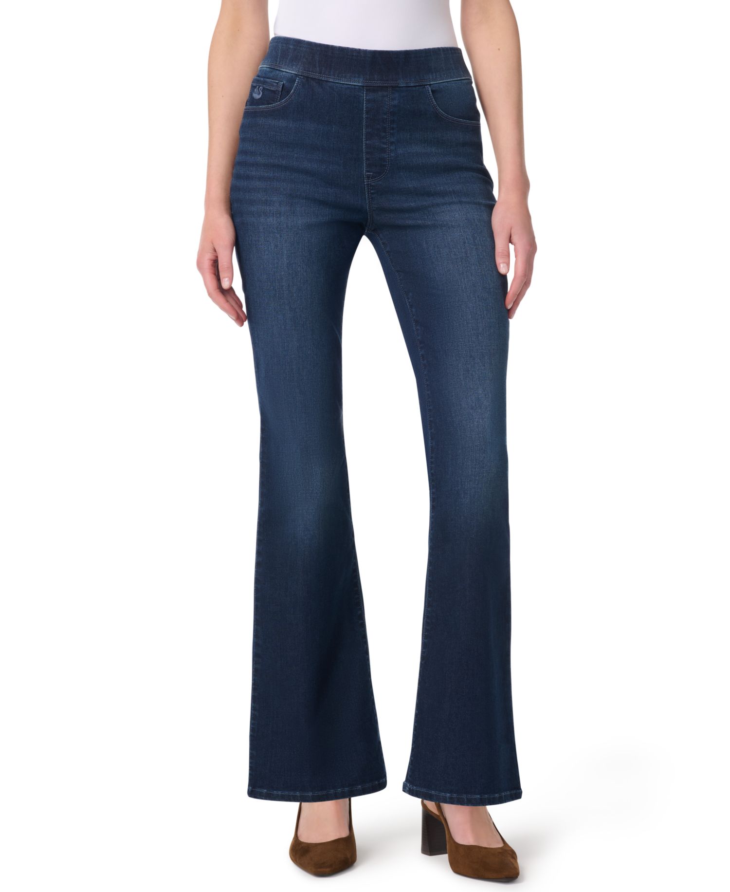 Women's Amanda Pull-On High-Rise Flare Jeans