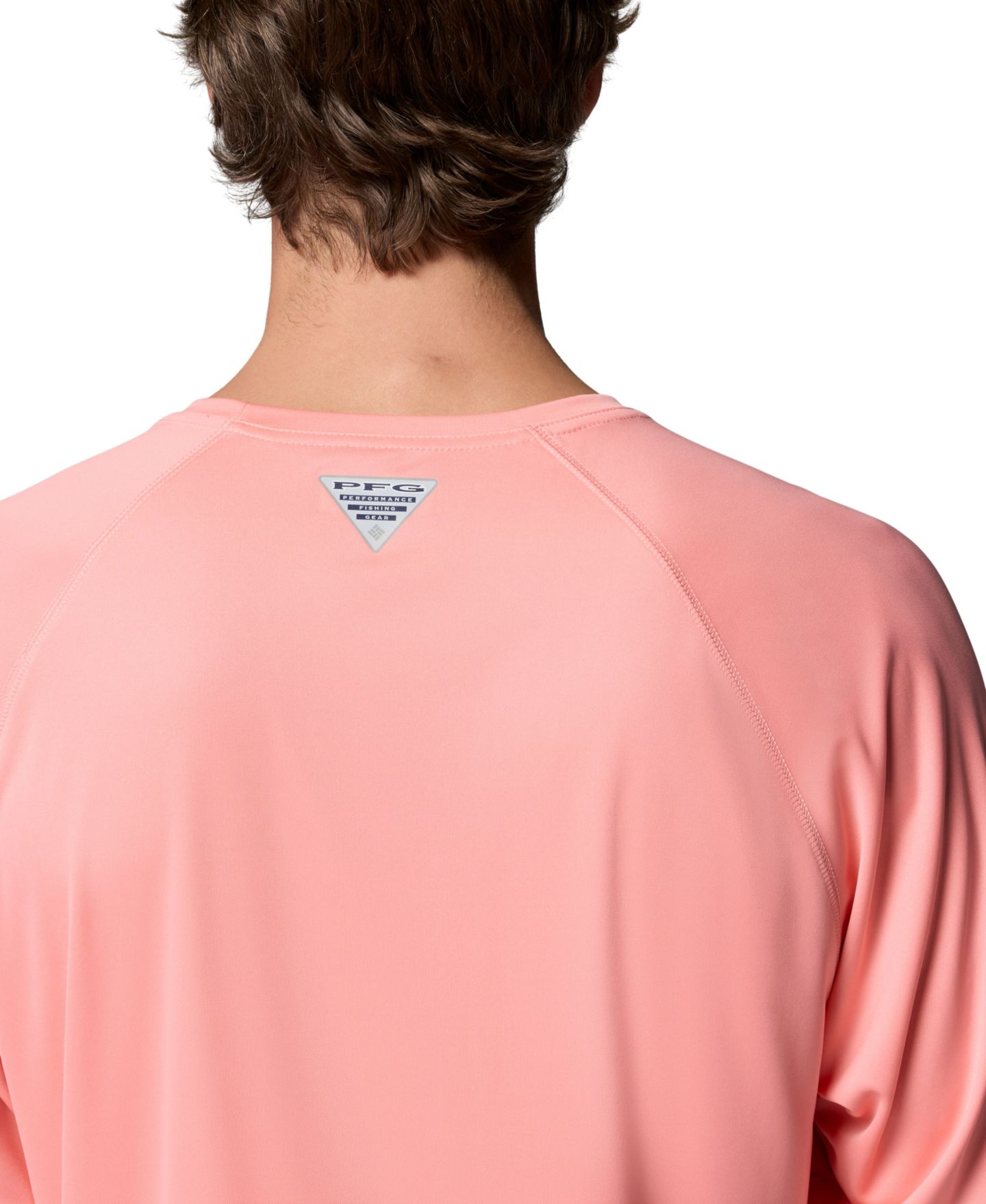 Мужская футболка Columbia Terminal Tackle Long-Sleeve T-Shirt, цвет: Сорбет / Металлический — фото 4