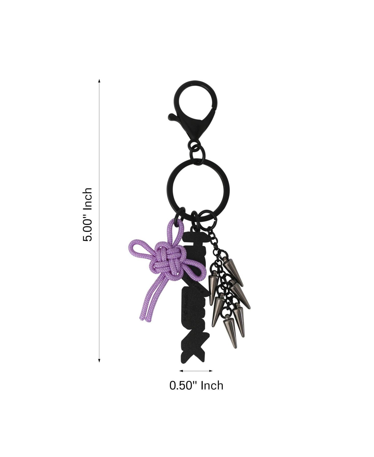 Женский брелок KPop Demon Hunters Cluster Keychain Tone, цвет: Фиолетовый / Чёрный — фото 2