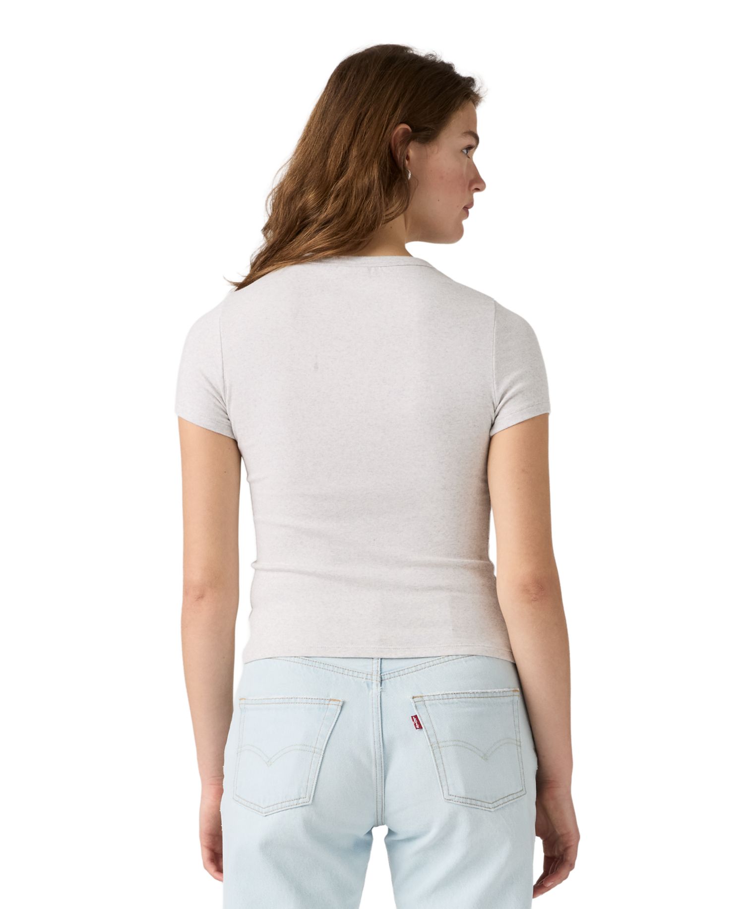 Women's Hayes Short-Sleeves Tee Rib-Knit Embroidered Logo T-Shirt