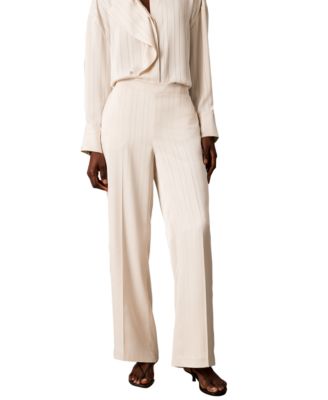 Women's Pull-on Wide-leg Satin Pants