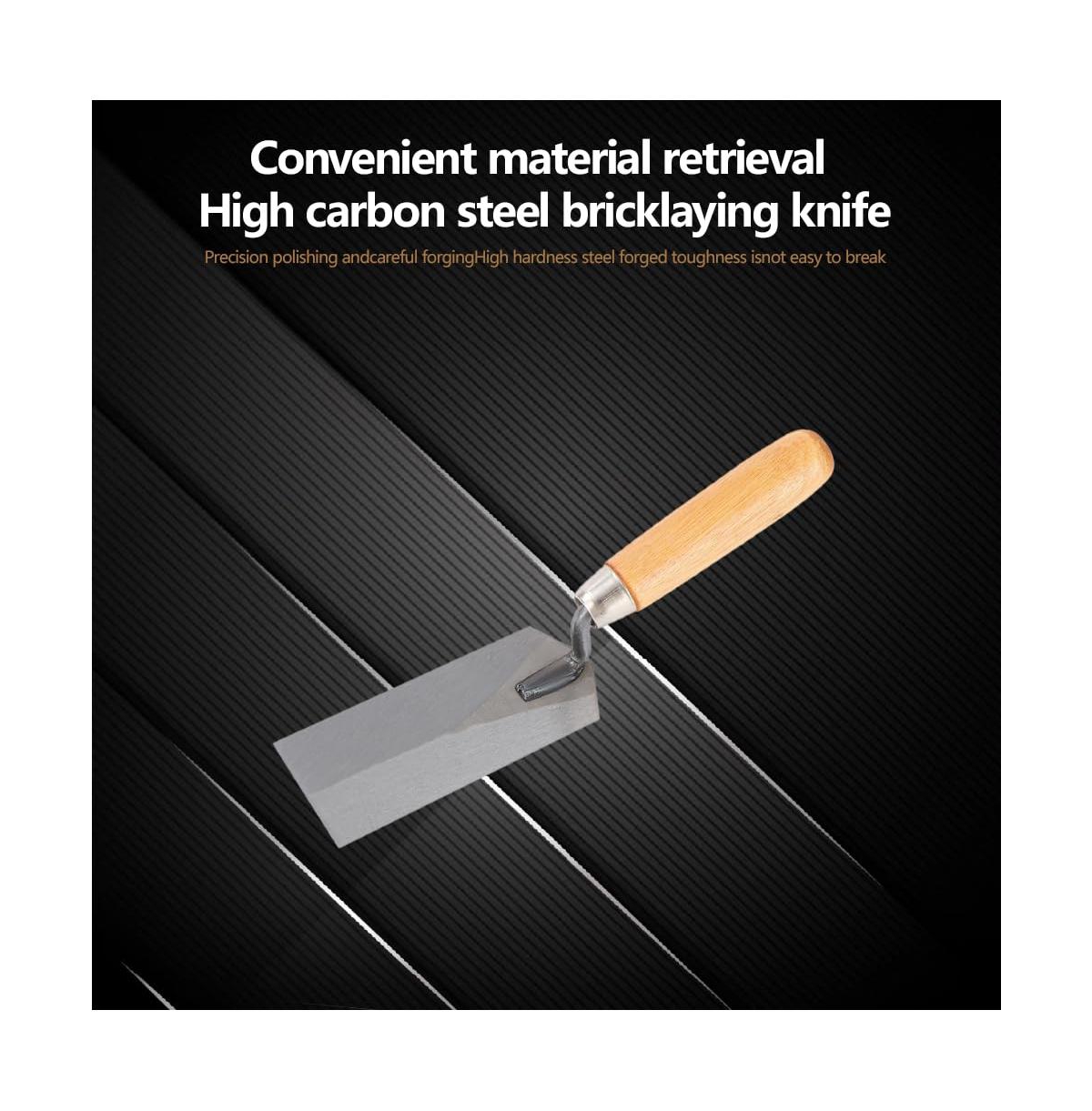 Xdovet Steel Masonry Margin Trowel Wooden Handle Bricklaying Concrete Tool