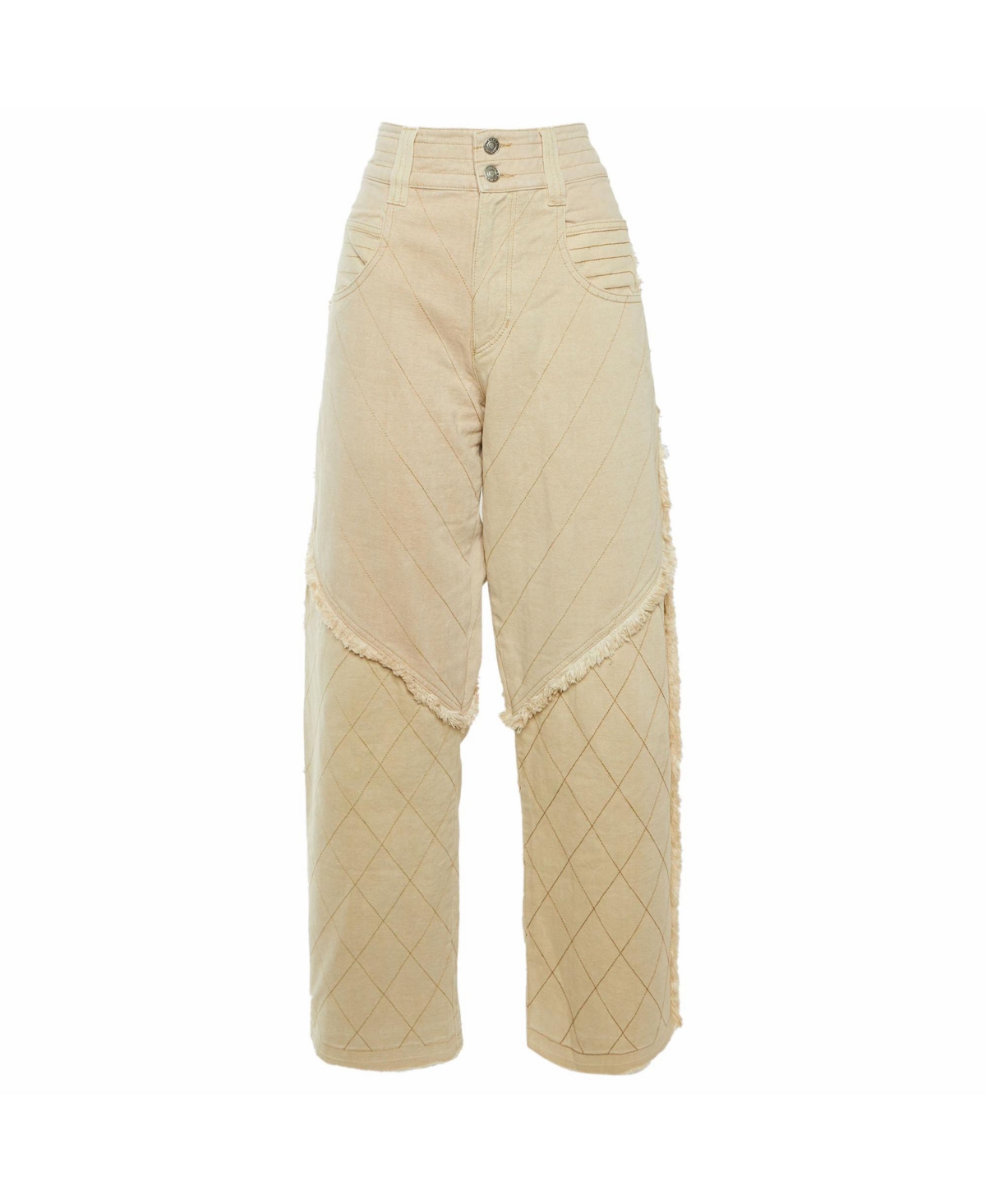 Pre-Owned Isabel Marant Women's Shanila High-Waisted Wide-Leg Frayed Denim Jeans, 27" Inseam