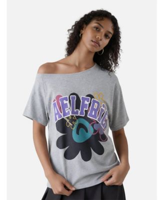 Women's Flower Off-The-Shoulder Tee