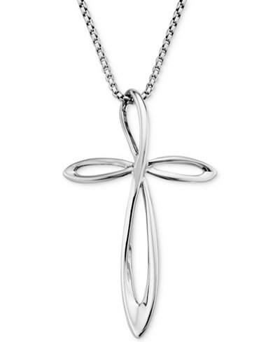 Nambé Cross Pendant Necklace in Sterling Silver, Only at Macy's