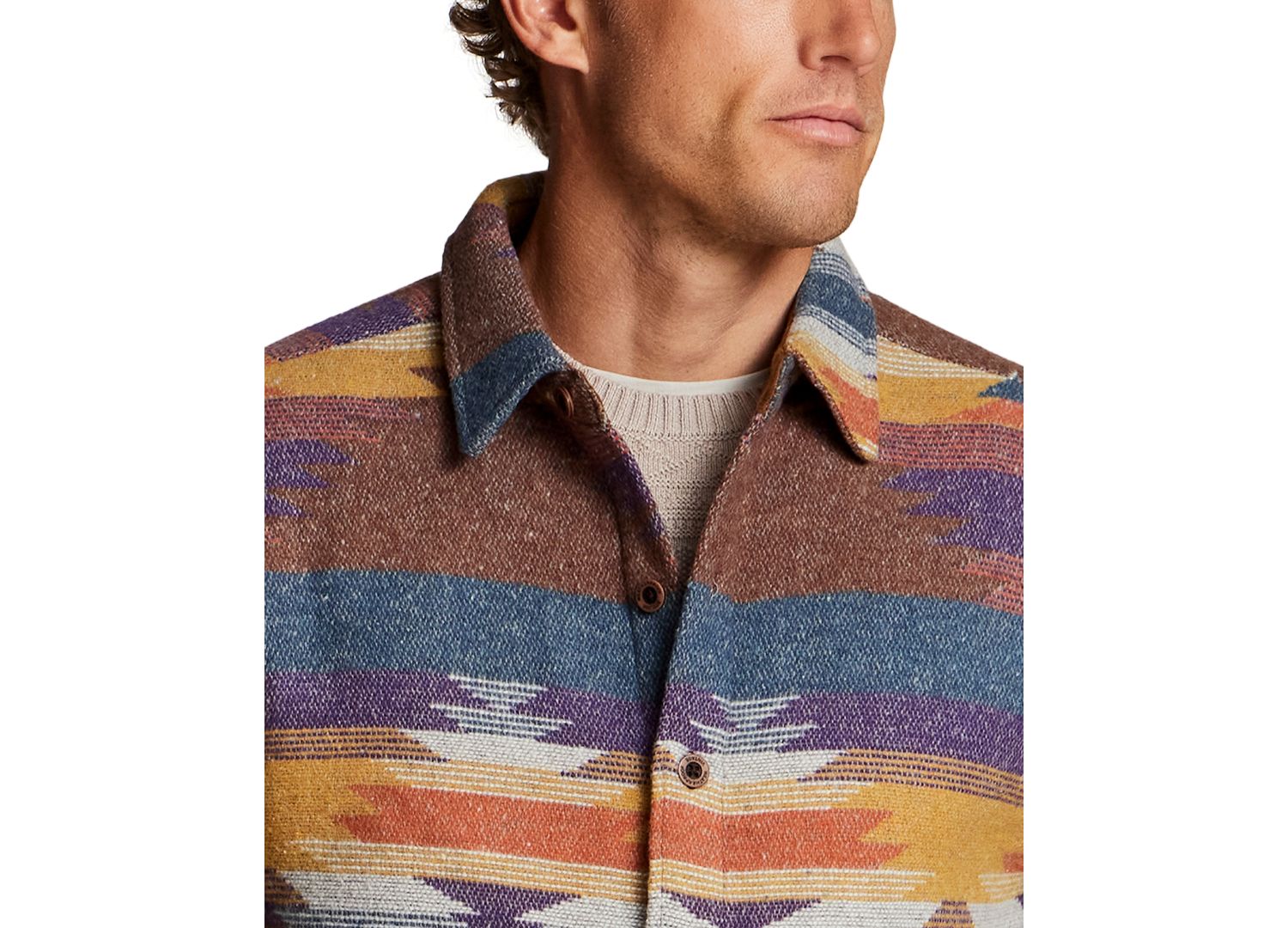 Men's Unlined Southwest Shirt Jacket