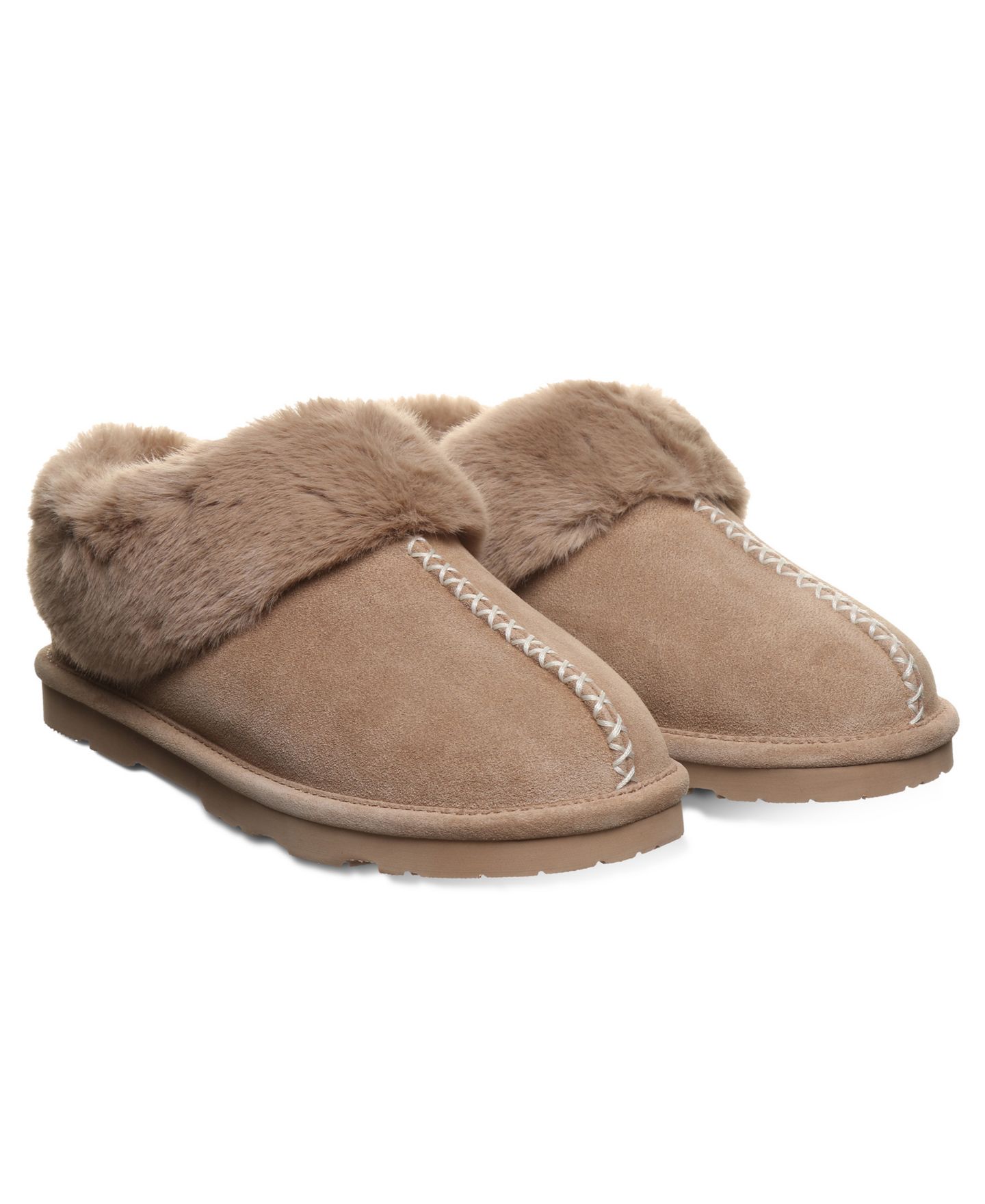 Женские тапочки Bearpaw Bella Suede Slip-On Slippers, цвет: Берёзовый — фото 8