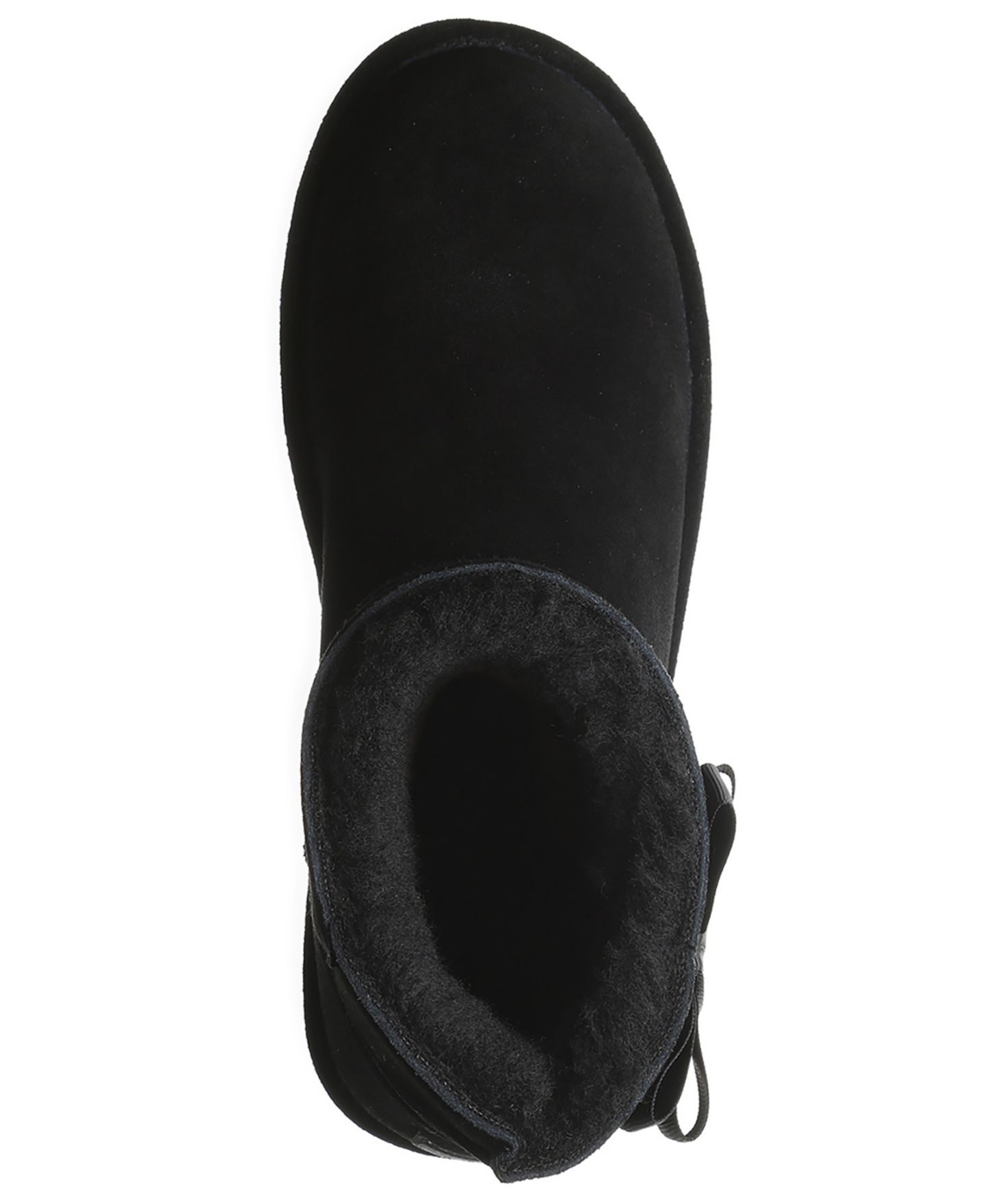 Женские ботинки BEARPAW Saige Ribbon Bow Detail Ankle Booties, цвет: Чёрный — фото 4
