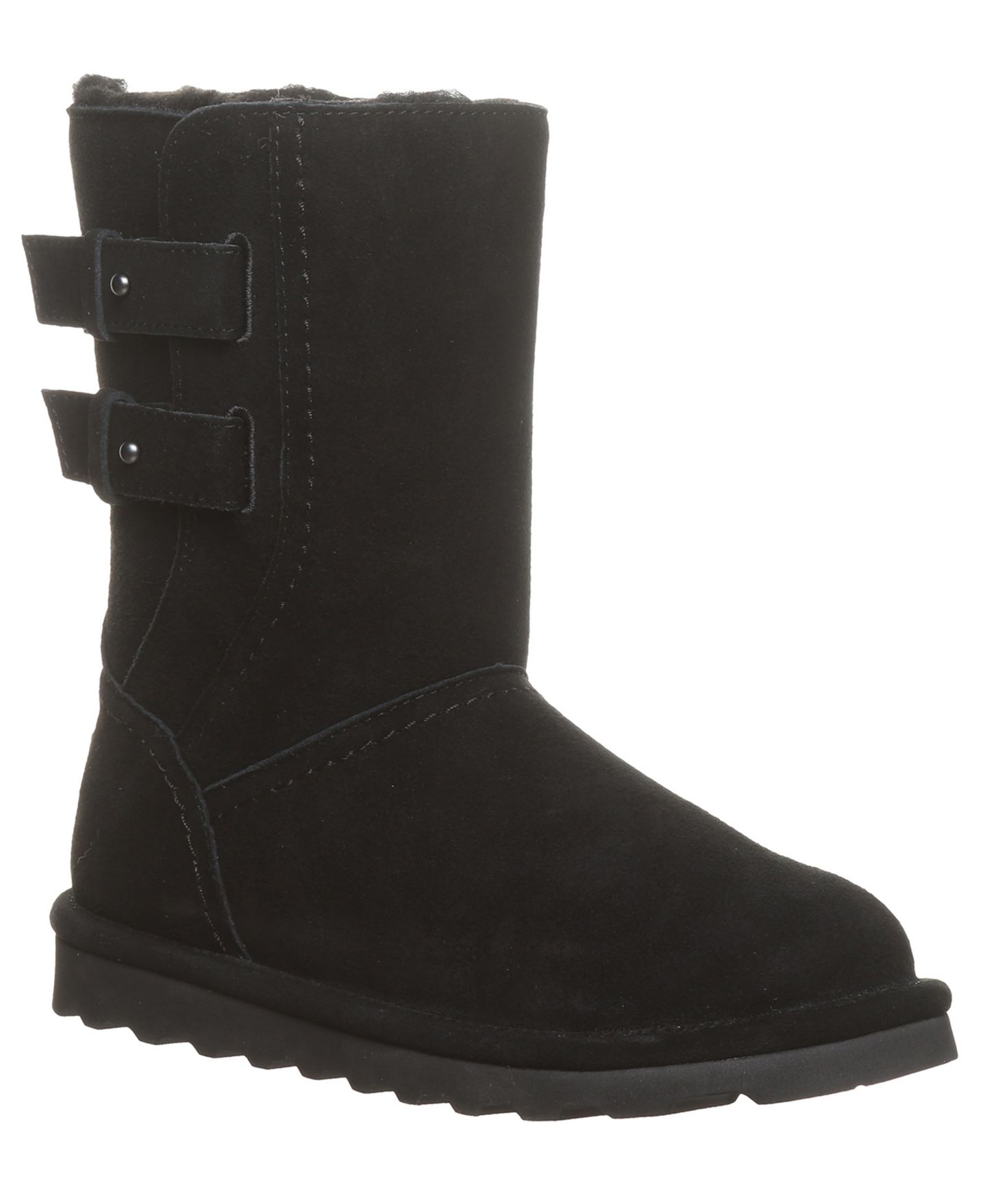 Женские ботинки BEARPAW Aurelia Suede Winter Round Toe, цвет: Чёрный — фото 1