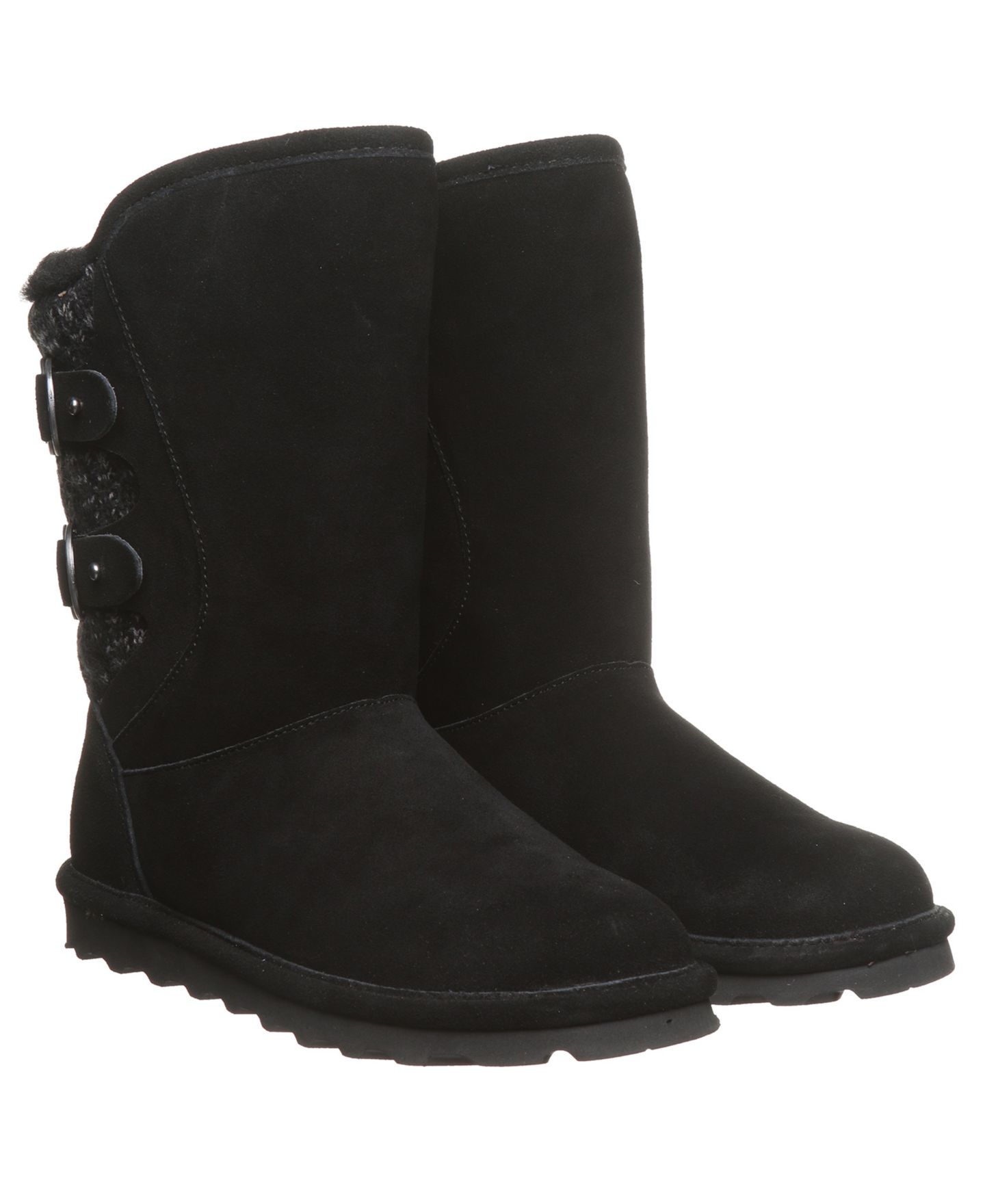 Женские ботинки Bearpaw Jenni Knit Back Accent Mid-Calf, цвет: Чёрный — фото 8