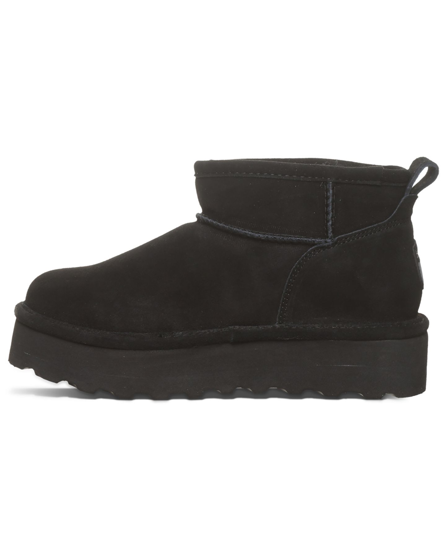 Женские короткие ботинки Bearpaw Retro Shorty на платформе без застёжки, цвет: Чёрный — фото 8