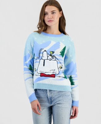 Juniors' Snoopy House Christmas Sweater