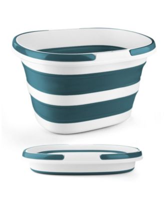 Collapsible Silicone Mop Bucket With Handles Multi Purpose Storage Organizer