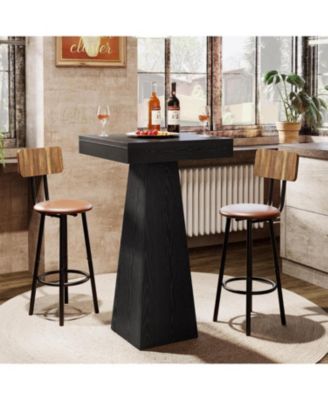 Square Bar Table for Small Space, High Top Pub Table