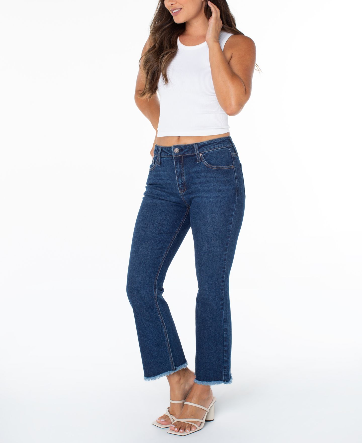 Женские джинсы Celebrity Pink Juniors' Mid-Rise Cropped Kick-Flare, цвет: Averin — фото 2