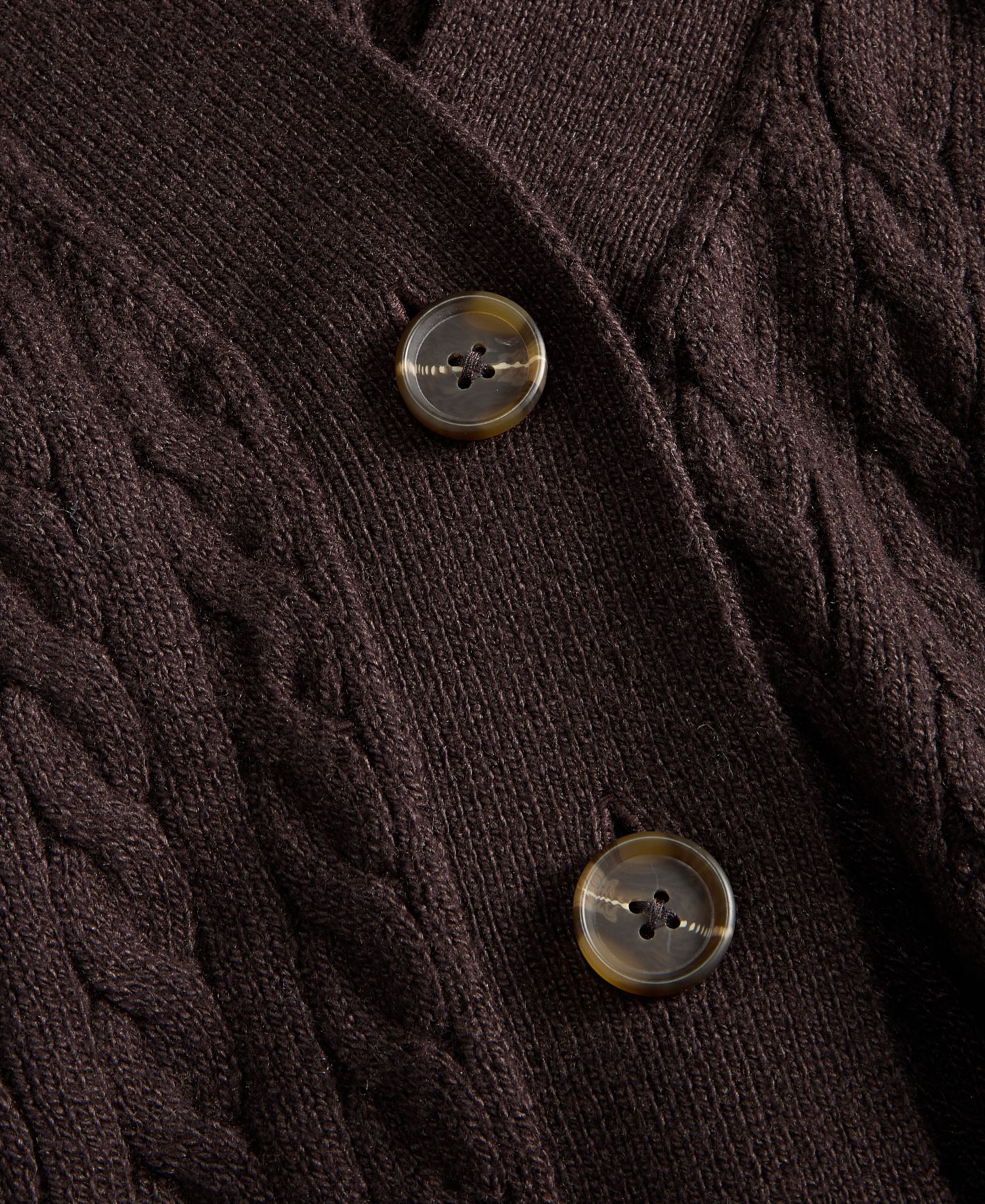 Women's Cable-Knit 3 Button V-Neck Cardigan