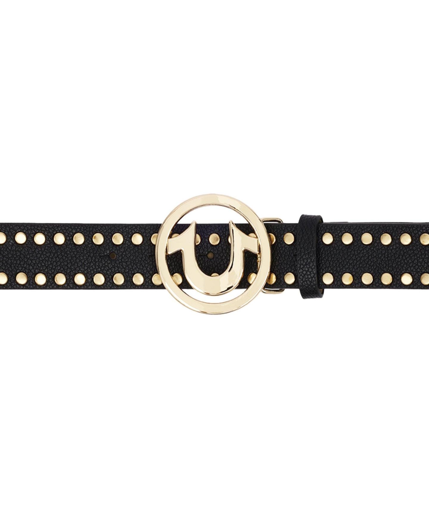 Женский ремень True Religion Studded Horseshoe Logo, цвет: Чёрный — фото 2
