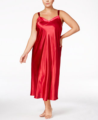 Thalia Sodi Plus Size Velour-Trimmed Nightgown, Only at Macy's ...