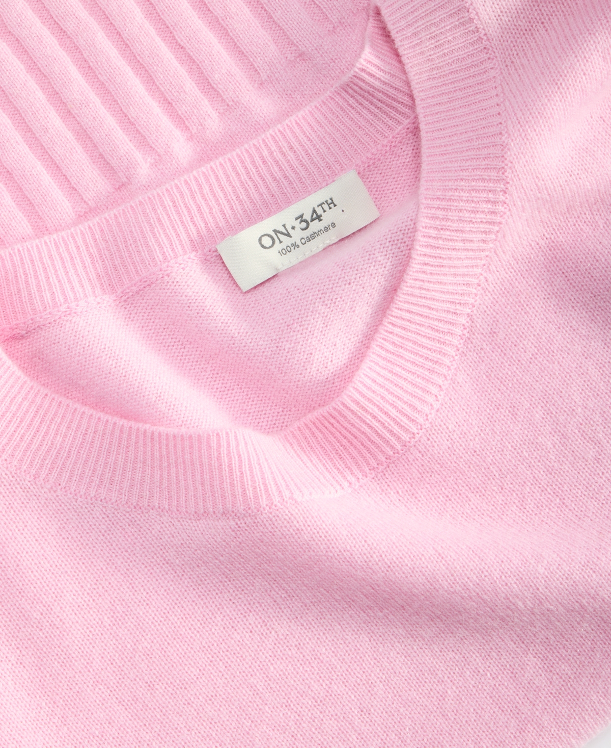 On 34th Women's Cashmere Crewneck Shrunken Pullover Sweater, Macy's Exclusive