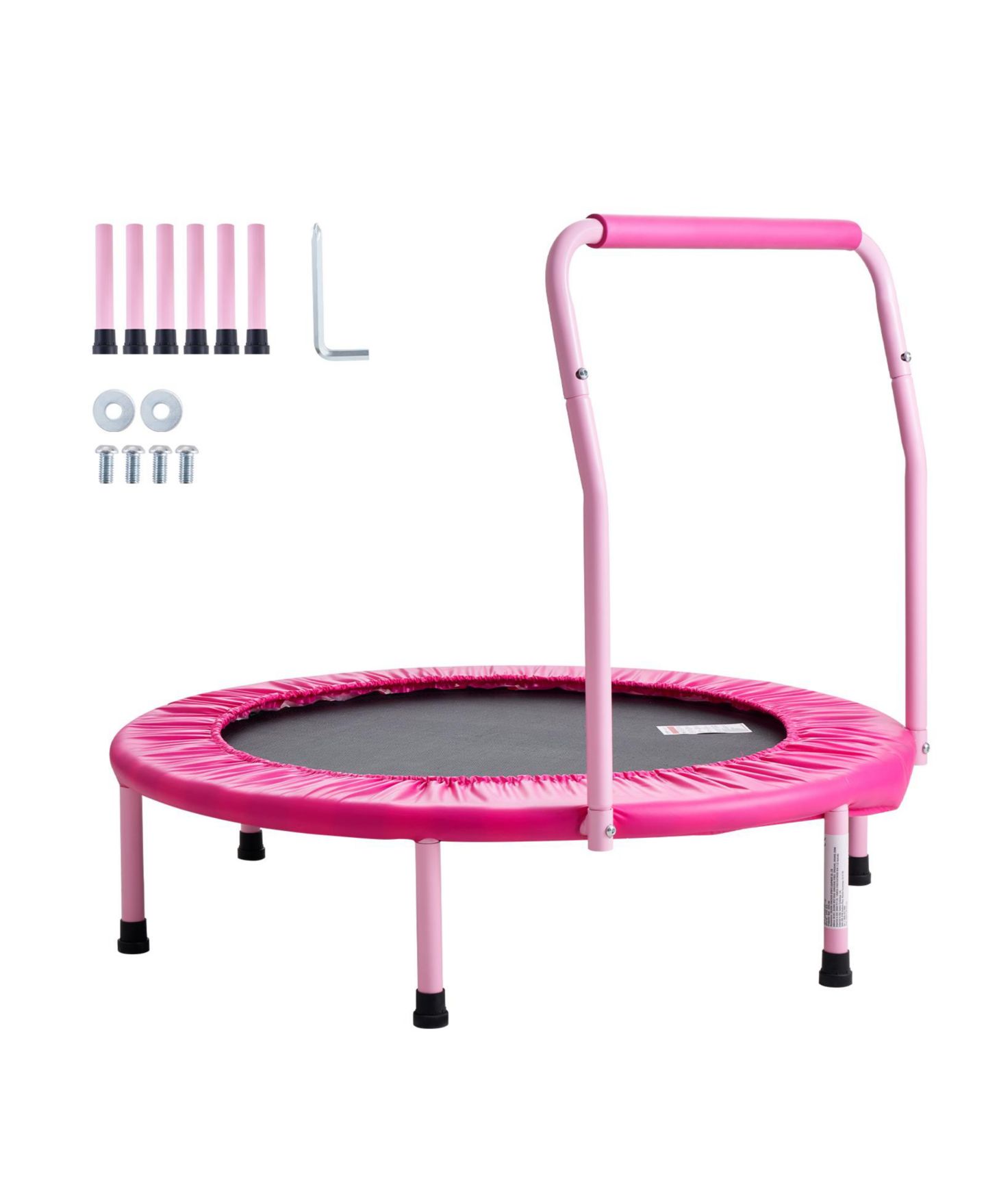 Детская игрушка HONGGE 36" Foldable Padded Handle Trampoline, Ages 3+, цвет: Нежно-розовый — фото 9