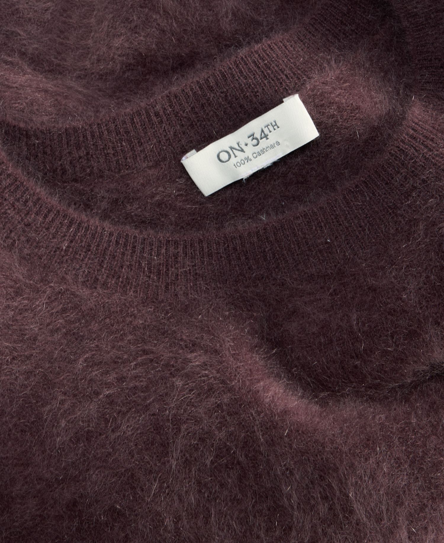 Women's 100% Cashmere Cropped Brushed Shrunken Sweater