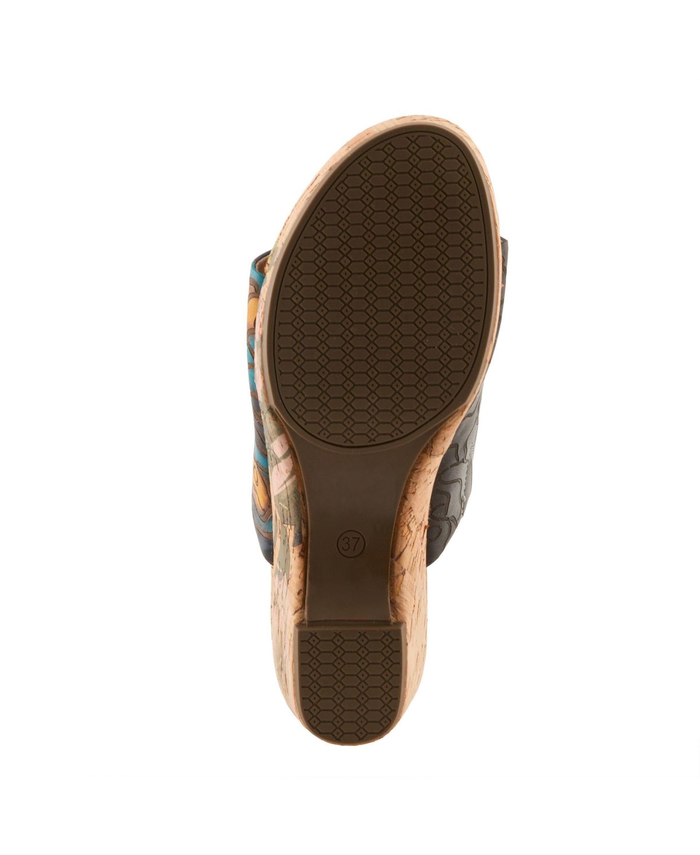 Женские сандалии L'Artiste Niceneasy Slide with Hand-Painted Design, цвет: Чёрный разноцветный — фото 7