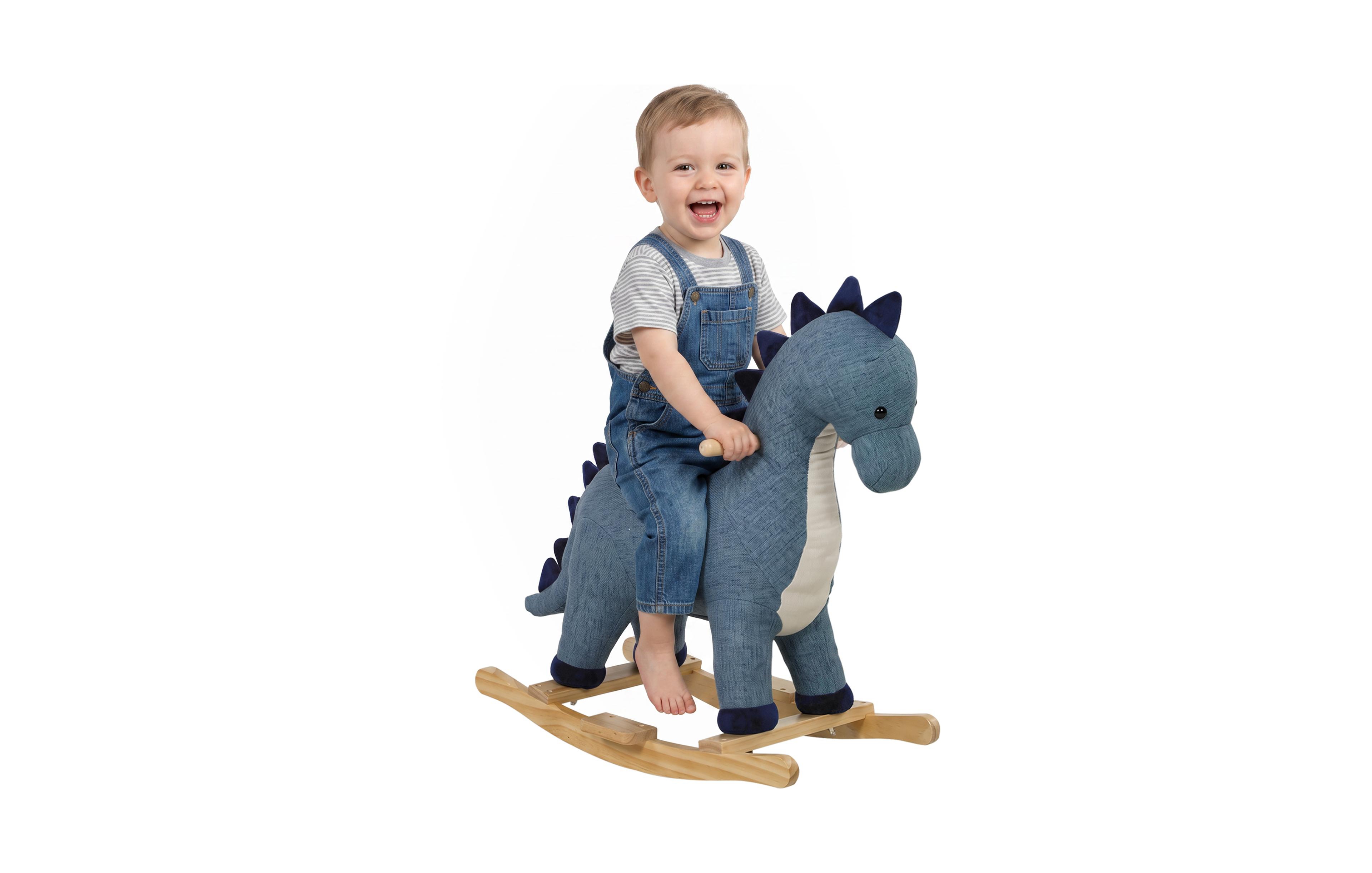 Qaba Baby Rocking Horse, Dinosaur Kids Ride on Horse with Realistic Sound