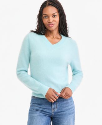 Women's Brushed Cashmere V-Neck Sweater