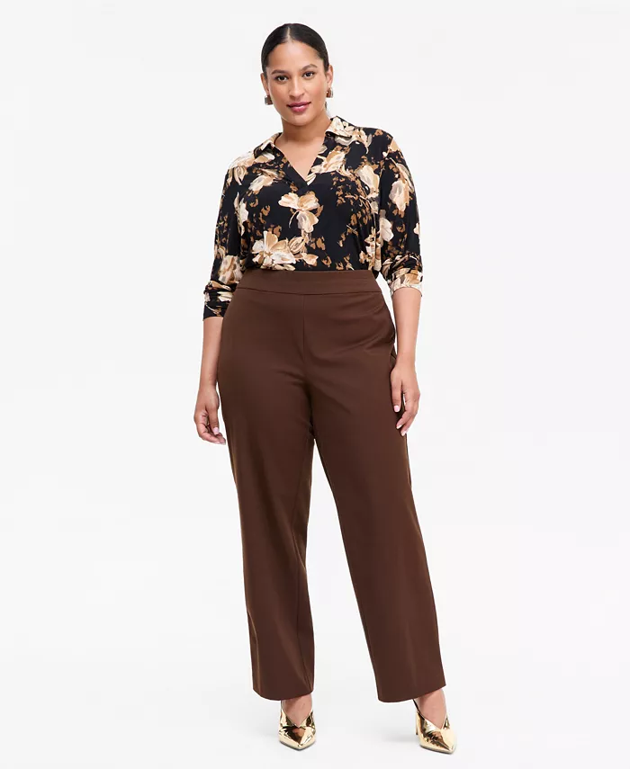 Plus Size INCredible Stretch Straight High-Rise Pull-On Pants - thumbnail 5
