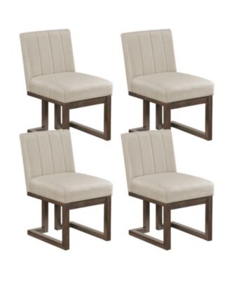 Farmhouse Dining Chairs Set of 4 with 5.5-Inch Thickened Padded Seat