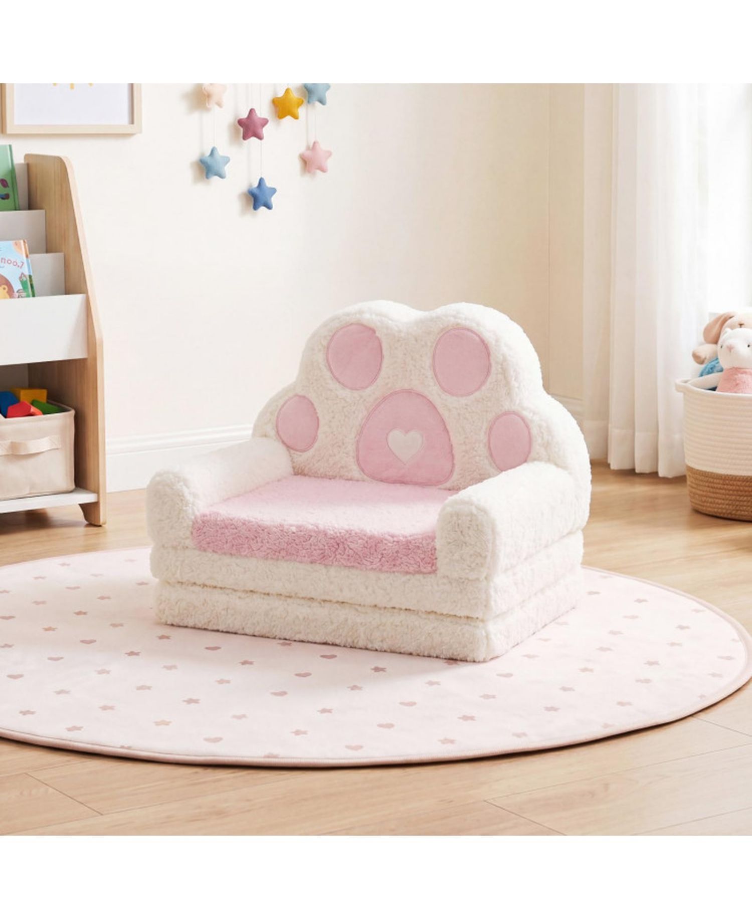 2-in-1 Convertible Kids Sofa and Lounger with Removable Washable Cover