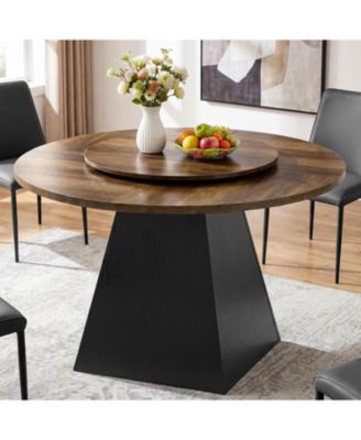 47.24" Round Dining Table with Detachable Lazy Susan